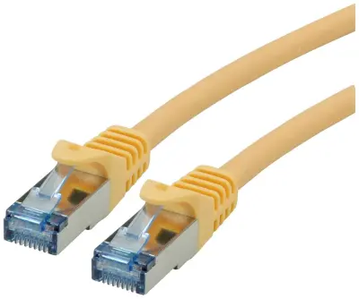 Roline 21.15.2829 RJ45 omrežni kabel\, Patch kabel cat 6a S/FTP 20.00 m rumena  1 kos