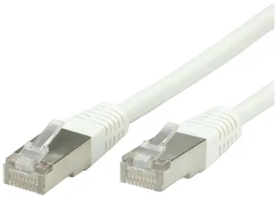 Value 21.99.0817 RJ45 omrežni kabel\, Patch kabel CAT 6 S/FTP 1.50 m bela  1 kos