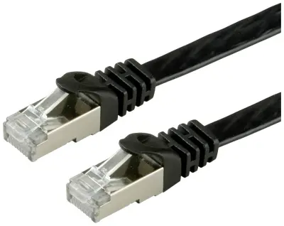 Value 21.99.0973 RJ45 omrežni kabel\, Patch kabel CAT 6 F/UTP 3.00 m črna  1 kos