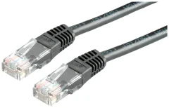 Value 21.99.1575 RJ45 omrežni kabel\, Patch kabel CAT 6 U/UTP 7.00 m črna  1 kos