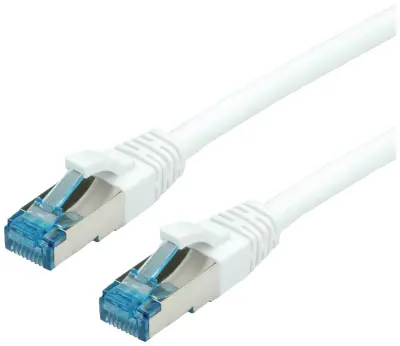 Value 21.99.1979 RJ45 omrežni kabel\, Patch kabel CAT 6a S/FTP 20.00 m bela  1 kos
