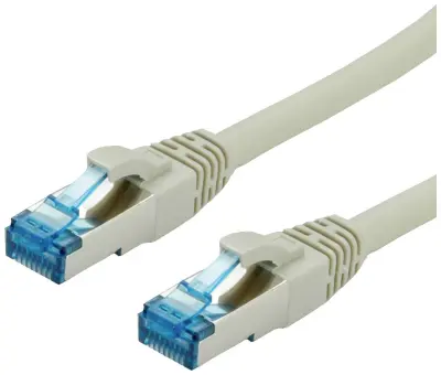 Value 21.99.1990 RJ45 omrežni kabel\, Patch kabel CAT 6a S/FTP 1.50 m siva  1 kos
