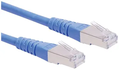 Roline 21.15.1404 RJ45 omrežni kabel\, Patch kabel CAT 6 S/FTP 20.00 m modra  1 kos