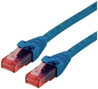 Roline 21.15.2542 RJ45 omrežni kabel\, Patch kabel CAT 6 U/UTP 2.00 m modra  1 kos