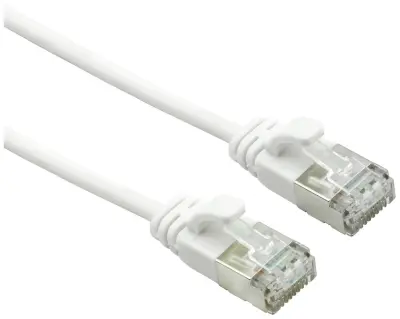 Roline 21.15.1710 RJ45 omrežni kabel\, Patch kabel CAT 6a F/UTP 0.50 m bela  1 kos