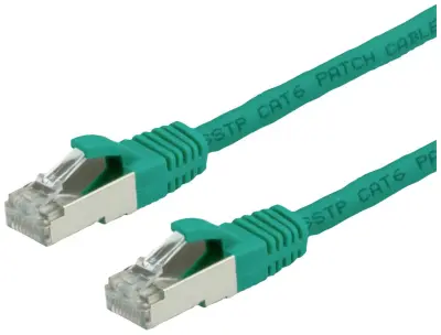 Value 21.99.1263 RJ45 omrežni kabel\, Patch kabel CAT 6 S/FTP 5.00 m zelena  1 kos