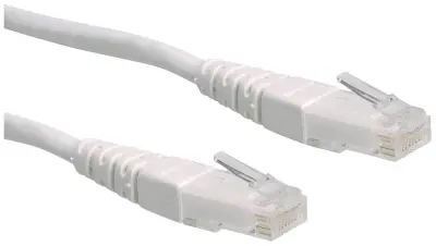 Roline 21.15.1516 RJ45 omrežni kabel\, Patch kabel CAT 6 U/UTP 0.30 m bela  1 kos