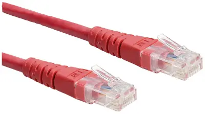Roline 21.15.1521 RJ45 omrežni kabel\, Patch kabel CAT 6 U/UTP 0.50 m rdeča  1 kos
