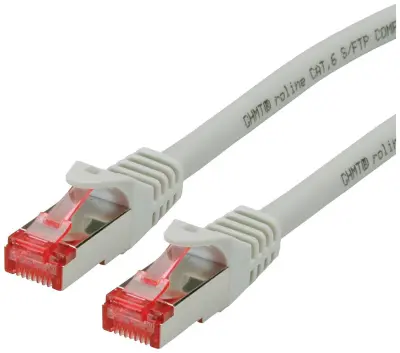 Roline 21.15.2606 RJ45 omrežni kabel\, Patch kabel CAT 6 S/FTP 7.50 m siva  1 kos