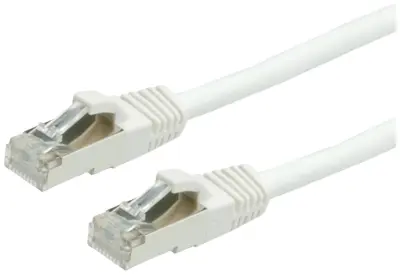 Value 21.99.1286 RJ45 omrežni kabel\, Patch kabel CAT 6 S/FTP 10.00 m bela  1 kos