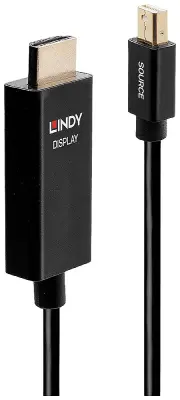 LINDY  priključni kabel mini DisplayPort  vtič\, HDMI-A  vtič 3.00 m črna 40923  DisplayPort kabel