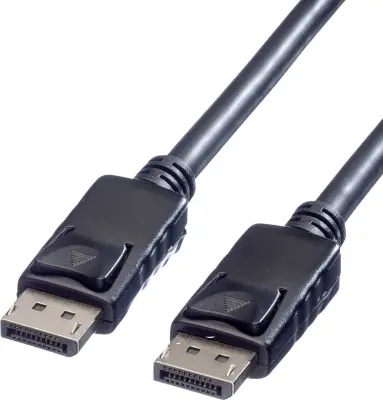 Roline DisplayPort priključni kabel DisplayPort  vtič\, DisplayPort  vtič 2.00 m črna 11.04.5602 zaščiten DisplayPort kabel