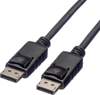 Roline DisplayPort priključni kabel DisplayPort  vtič\, DisplayPort  vtič 7.50 m črna 11.04.5765 zaščiten DisplayPort kabel