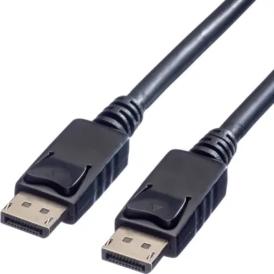 Value DisplayPort priključni kabel DisplayPort  vtič\, DisplayPort  vtič 7.50 m črna 11.99.5765 zaščiten DisplayPort kabel