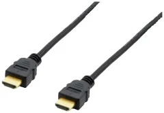 Equip HDMI priključni kabel HDMI-A  vtič 5.00 m črna 119371 pozlačeni konektorji HDMI kabel