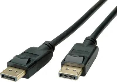 Roline DisplayPort priključni kabel DisplayPort  vtič\, DisplayPort  vtič 3.00 m črna 11.04.5812 zaščiten DisplayPort kabel