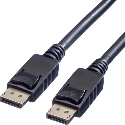 Value DisplayPort priključni kabel DisplayPort  vtič\, DisplayPort  vtič 3.00 m črna 11.99.5763 zaščiten DisplayPort kabel