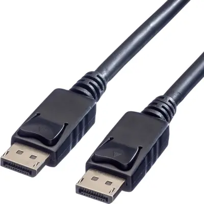 Value DisplayPort priključni kabel DisplayPort  vtič\, DisplayPort  vtič 1.00 m črna 11.99.5761 zaščiten DisplayPort kabel
