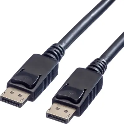 Value DisplayPort priključni kabel DisplayPort  vtič\, DisplayPort  vtič 10.00 m črna 11.99.5766 zaščiten DisplayPort kabel