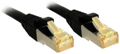 LINDY 47313 RJ45 omrežni kabel\, Patch kabel CAT 6a (neobdelani kabel CAT7) S/FTP 10.00 m črna  1 kos