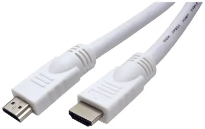 Value HDMI priključni kabel HDMI-A  vtič 20.00 m bela 11.99.5720 zaščiten HDMI kabel
