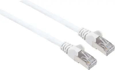 Intellinet 741422 RJ45 omrežni kabel\, Patch kabel CAT 6a (neobdelani kabel CAT7) S/FTP 20.00 m bela brez halogena 1 kos