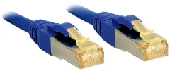 LINDY 47283 RJ45 omrežni kabel\, Patch kabel CAT 6a (neobdelani kabel CAT7) S/FTP 10.00 m modra  1 kos