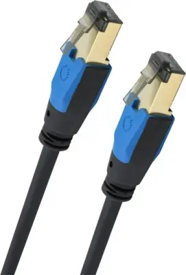 Oehlbach D1C19354 RJ45 omrežni kabel\, Patch kabel CAT 8.1  3.00 m črna  1 kos