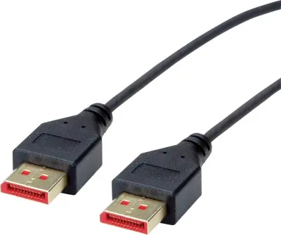 Roline DisplayPort priključni kabel DisplayPort  vtič\, DisplayPort  vtič 1.00 m črna 11.04.5960 zaščiten DisplayPort kabel