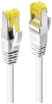 LINDY 47323 RJ45 omrežni kabel\, Patch kabel CAT 6a (neobdelani kabel CAT7) S/FTP 1.50 m bela  1 kos