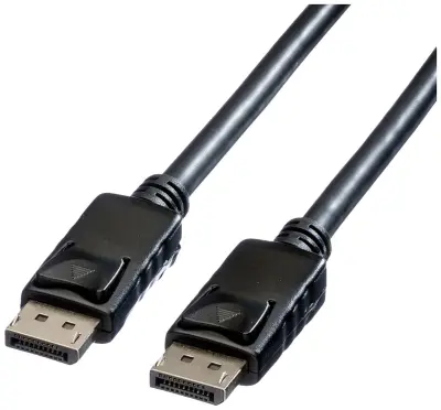 Roline DisplayPort priključni kabel DisplayPort  vtič 7.50 m črna 11.04.5604 zaščiten DisplayPort kabel