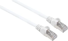 Intellinet 741408 RJ45 omrežni kabel\, Patch kabel CAT 6a (neobdelani kabel CAT7) S/FTP 5.00 m bela brez halogena 1 kos