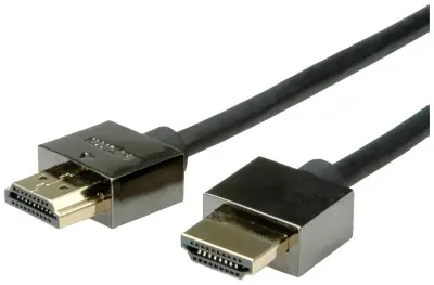 Roline HDMI priključni kabel HDMI-A  vtič 1.50 m črna 11.04.5596 zaščiten HDMI kabel