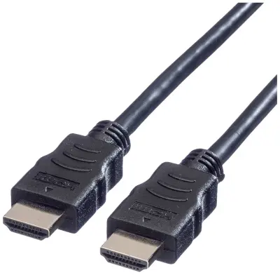 Value HDMI priključni kabel HDMI-A  vtič 3.00 m črna 11.99.5543 #####4K UHD\, zaščiten HDMI kabel