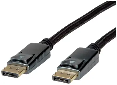 Roline DisplayPort priključni kabel DisplayPort  vtič 2.00 m črna\, srebrna 11.04.5867 #####8K UHD DisplayPort kabel
