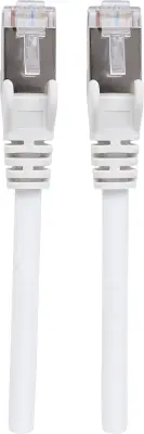 Intellinet 741361 RJ45 omrežni kabel\, Patch kabel CAT 6a (neobdelani kabel CAT7) S/FTP 1.00 m bela brez halogena 1 kos