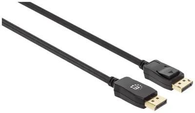 Manhattan DisplayPort priključni kabel DisplayPort  vtič\, DisplayPort  vtič 1.00 m črna 353595 #####8K UHD DisplayPort kabel