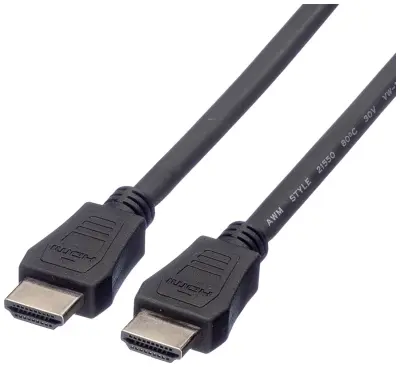 Value HDMI priključni kabel HDMI-A  vtič 2.00 m črna 11.99.5732 #####4K UHD\, zaščiten HDMI kabel