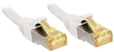 LINDY 47328 RJ45 omrežni kabel\, Patch kabel CAT 6a (neobdelani kabel CAT7) S/FTP 10.00 m bela  1 kos