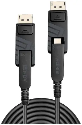LINDY  priključni kabel mini DisplayPort  vtič\, mini DisplayPort  vtič 100.00 m črna 38486 #####8K UHD DisplayPort kabel