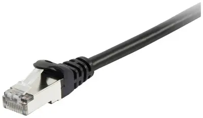 Equip 605592 RJ45 omrežni kabel\, Patch kabel CAT 6 S/FTP 3.00 m črna pozlačeni konektorji 1 kos