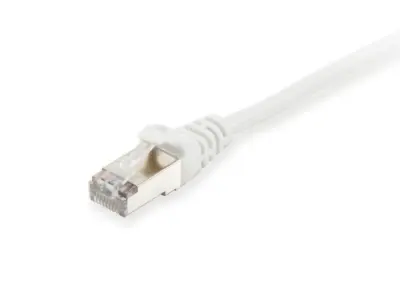 Equip 605515 RJ45 omrežni kabel\, Patch kabel CAT 6 S/FTP 7.50 m bela pozlačeni konektorji 1 kos