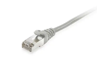 Equip 605505 RJ45 omrežni kabel\, Patch kabel CAT 6 S/FTP 7.50 m siva pozlačeni konektorji 1 kos