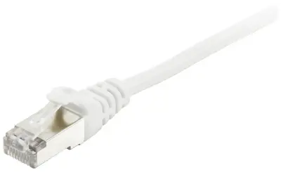 Equip 605513 RJ45 omrežni kabel\, Patch kabel CAT 6 S/FTP 0.25 m bela pozlačeni konektorji 1 kos