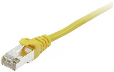 Equip 605566 RJ45 omrežni kabel\, Patch kabel CAT 6 S/FTP 10.00 m rumena pozlačeni konektorji 1 kos