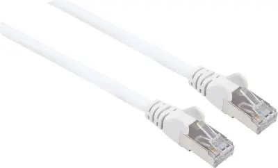 Intellinet 741415 RJ45 omrežni kabel\, Patch kabel CAT 6a (neobdelani kabel CAT7) S/FTP 10.00 m bela brez halogena 1 kos