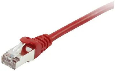 Equip 605523 RJ45 omrežni kabel\, Patch kabel CAT 6 S/FTP 0.25 m rdeča pozlačeni konektorji 1 kos