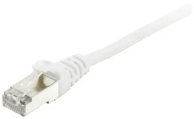 Equip 605550 RJ45 omrežni kabel\, Patch kabel CAT 6 S/FTP 50.00 m bela pozlačeni konektorji 1 kos