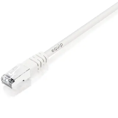 Equip 605512 RJ45 omrežni kabel\, Patch kabel CAT 6 S/FTP 3.00 m bela pozlačeni konektorji 1 kos