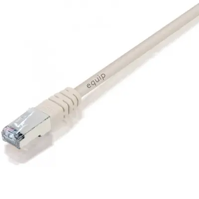 Equip 605502 RJ45 omrežni kabel\, Patch kabel CAT 6 S/FTP 3.00 m siva pozlačeni konektorji 1 kos